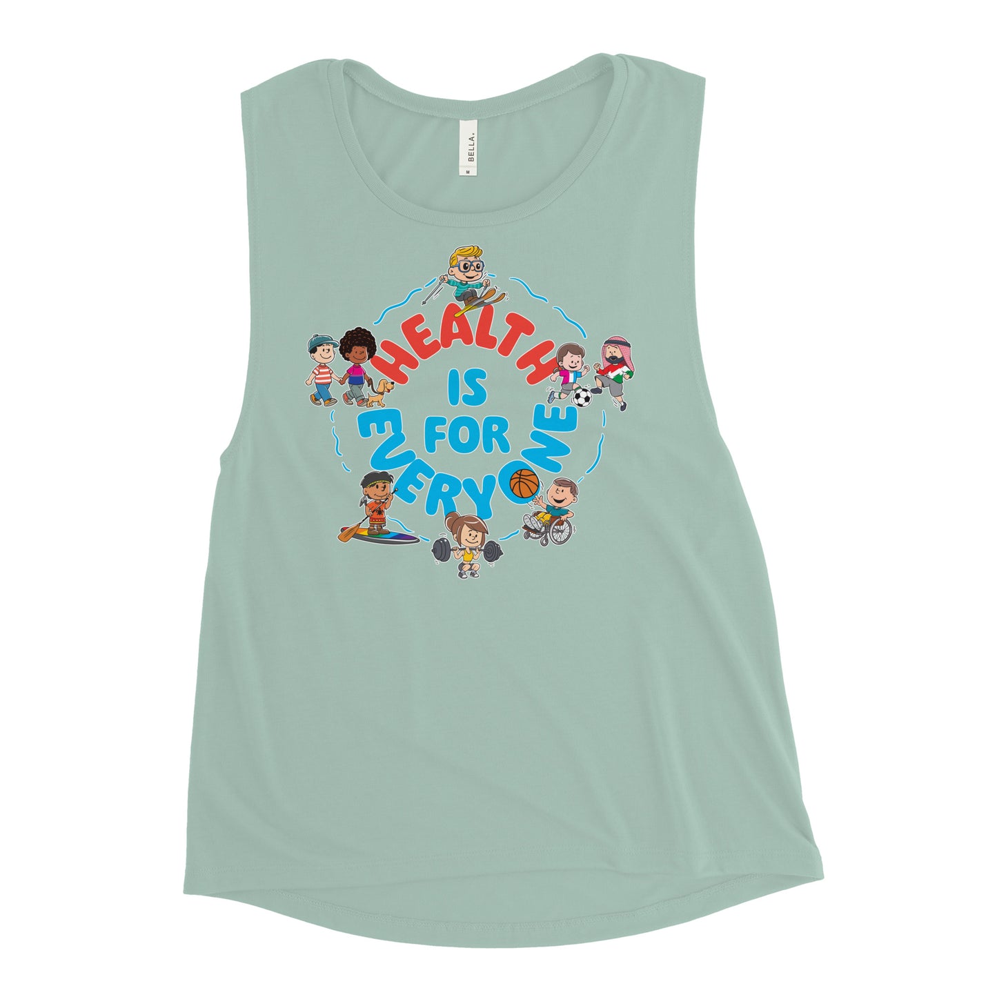 Health Is For Everyone Ladies’ Muscle Tank