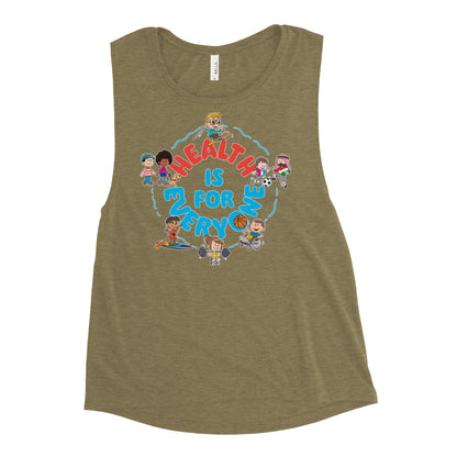 Health Is For Everyone Ladies’ Muscle Tank